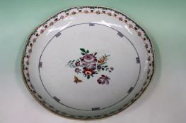 A Chinese export octagonal famille rose shallow bowl 28cm dia.