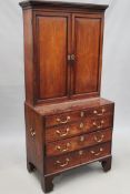 An inlaid mahogany 19th Century side cabinet. In the Georgian taste. Four aligned short drawers