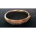 A 9ct gold hollow stiff bracelet. Approximately 12grams.