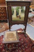 An interesting 19th Century Aesthetic folding writing desk/dressing table. Carved walnut and