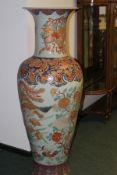 A pair of large and impressive Oriental Chinese Imari style Palace vases. 154cm high.