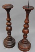 A matched pair of Italian style pricket candlesticks. 43cm high.