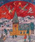 Bouton Garrad (20th Century), Four works to include the Angel of the Lord, signed, watercolour,