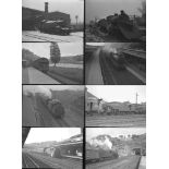 Railway Negatives, approx 165 'bin ends' of 1950's and 1960's steam on BR. Some interesting rail