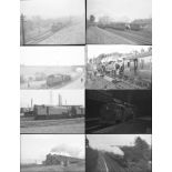 Railway Negatives, approx 200 'bin ends' of 1950's and 1960's steam on BR. Some interesting rail