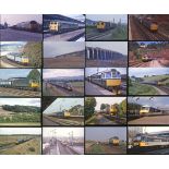 Railway Slides, approx 400 colour Modern Traction in 2 slide boxes. Mostly 1980's, many classes