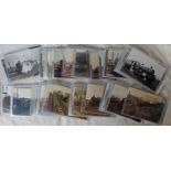 Photographs approx 102 b/w & colour post card size 6" x 4" of steam around Shrewsbury. Each housed