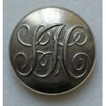 Railway Button - Somerset Joint Committee 24mm nickel unmarked manufacturer. Script initials '