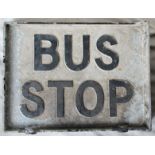 United Counties BUS STOP alloy Sign double sided. Unrestored, came from the former Luton Corporation