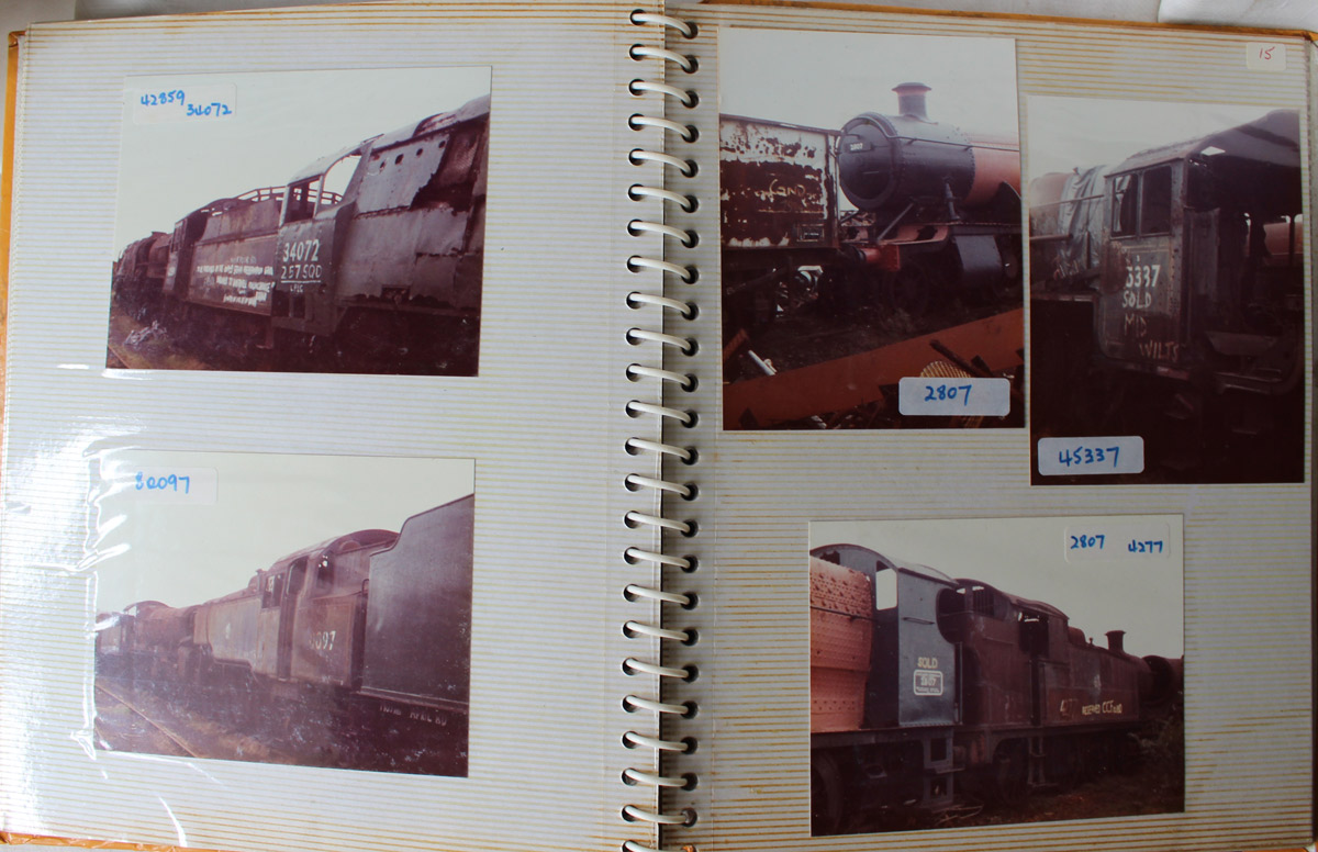 An Album containing 43 colour 6" x 4" Prints taken at Barry Scrapyard before the locos were rescued.