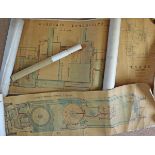 A quantity of Drawings, most on linen inclusing:- TG&BR Fairlie; a couple of hand coloured