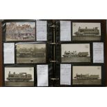 An Album of over 250 black and white and colour Postcards, LNWR. Each card has a label with