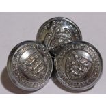 Tramway Buttons - qty 3 in total comprising: Lowestoft Corporation Tramway chrome 23mm no maker,