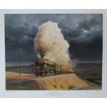 Eric Bottomley Signed Limited Edition Print 'Racing The Storm' 122/950, unframed.