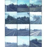 Railway Negatives, 35 2¼”sq colour of 1960’s BR steam. No captions, sold with copyright. (sample