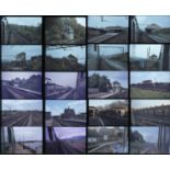 Railway Slides, approx 600 of mostly carriage window shots of infrastructure. Lower quality with