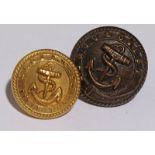 Railway Buttons - qt 2 both LB&SCR Marine Department including the rare brass 19mm  with 'LB&SCR