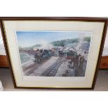 Cuneo Signed Limited Edition Print, framed & glazed, 'Festiniog Railway' 410/850.