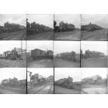 Railway Negatives, 40  2¼”sq   of BR steam, mainly BR(M) and Scottish, from 1963.  Generally very