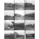 Railway Negatives, 40  2¼”sq  of BR steam, mainly BR(Sc) and BR(E) from 1963. Generally very good