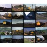 Railway Slides, approx 950 colour Modern Traction in 2 slide boxes. Mostly 1980's, many classes