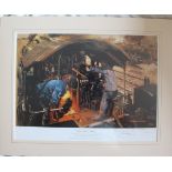 Cuneo Signed Limited Edition Print, framed & glazed, 'Clear Road Ahead' 797/850.