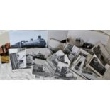 Railway Photographs, approx 200 mixed size of BR steam together with a large assortment in a plastic