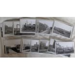 Photographs approx 155 b/w post card size 6" x 4" of ex GWR Tank Engines. Each housed in it's own