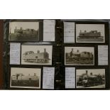 An Album of over 300 black and white locomotive Postcards, LNER and constituents, marked class J63