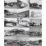 Negatives, qty 4  of 1977 Trams in Sweden plus, qty 30 prints mostly Trams in 1977 at Norkopping and