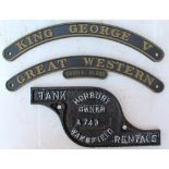 Wagon Plate Horbury Owner Wakefield Tank Rentals A74. Face restored. Together with a couple of small