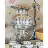 LUISE RAINER VICTORIAN SILVER KETTLE ON STAND