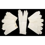 LUISE RAINER VINTAGE WHITE LEATHER GLOVES