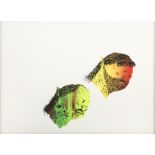 NECK FACE - Untitled  NECK FACE  UNTITLED   Multicolor print on paper  19 1/2 by 16 1/2 inches,