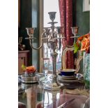 LUISE RAINER PAIR OF STERLING CANDELABRA