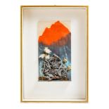 LUISE RAINER ASSEMBLAGE WITH ORANGE MOUNTAIN