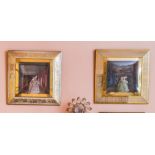 LUISE RAINER PAIR OF VICTORIAN DECOUPAGE SCENES