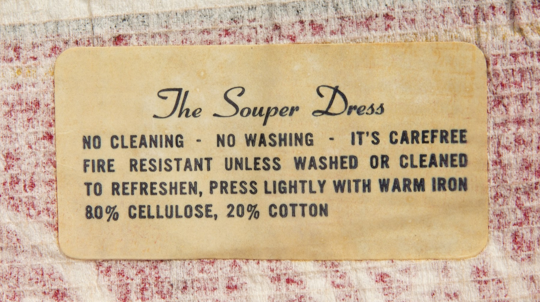 AFTER ANDY WARHOL - CAMPBELL'S "SOUPER DRESS"  A cellulose and cotton A-line dress printed with rows - Image 2 of 2