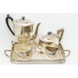 LUISE RAINER ASSEMBLED TEA SET WITH TRAY