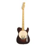 NANCY WILSON CUSTOM TWEEDCASTER GUITAR  A Tweedcaster guitar in a crackled dark cherry sunburst