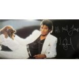 MICHAEL JACKSON SIGNED THRILLER ALBUM A Michael Jackson signed  Thriller  album sleeve. Signed in