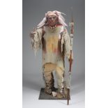 MICHAEL JACKSON LIFE-SIZE FIGURE OF AN INDIAN CHIEF FROM NEVERLAND RANCH  A molded rubber life-