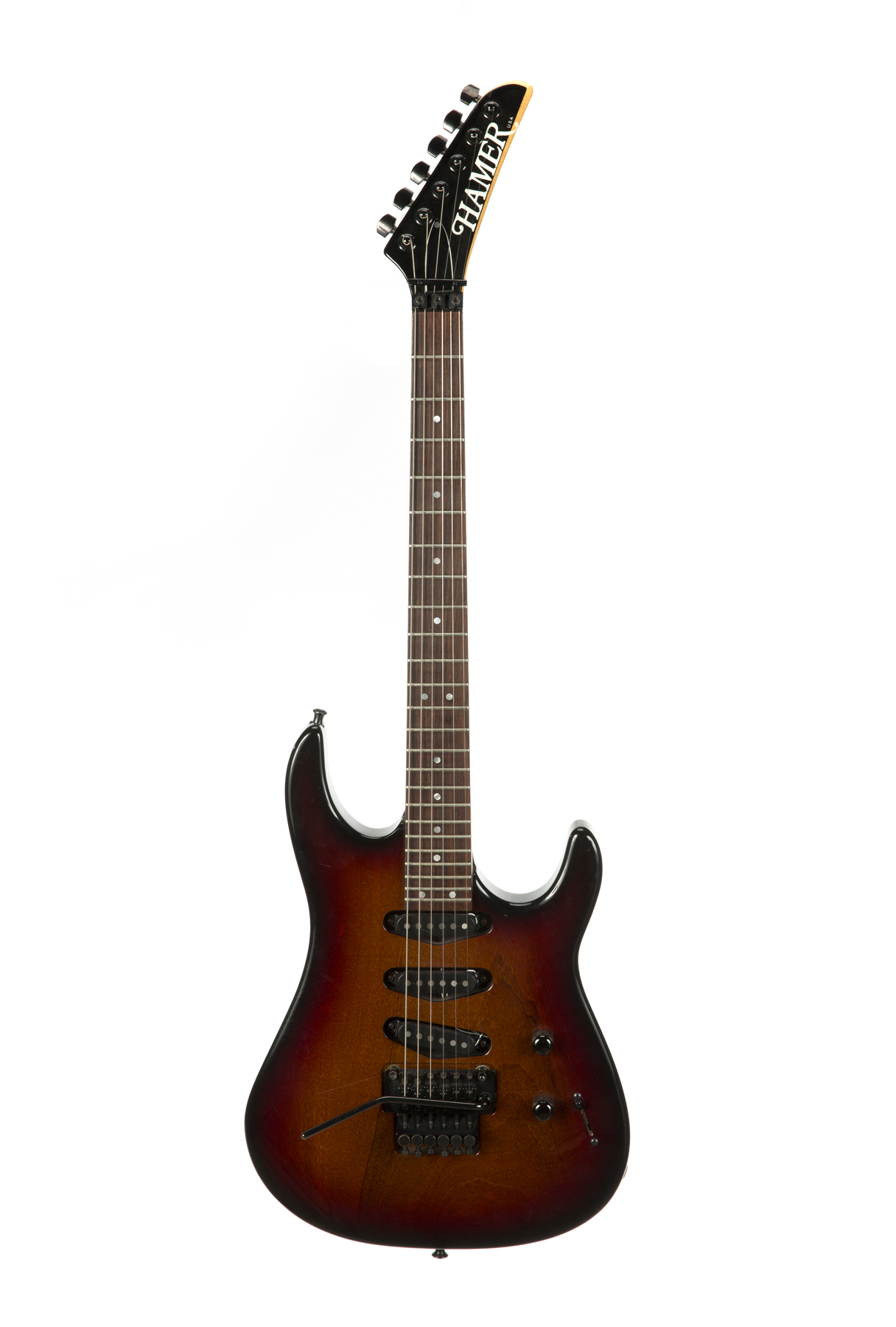 NANCY WILSON HAMER ELECTRIC GUITAR A Hamer electric guitar with dark cherry sunburst finish and