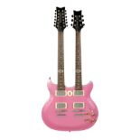 NANCY WILSON DAISY ROCK DOUBLE NECK GUITAR A Daisy Rock Double Neck guitar in pink finish, serial