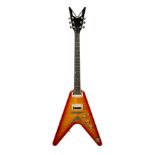 NANCY WILSON DEAN FLYING V GUITAR A Dean Flying V guitar in sunburst finish, serial number