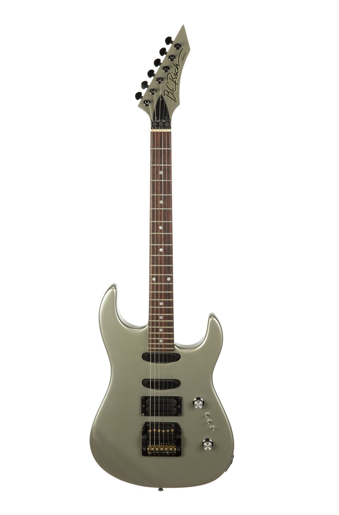 NANCY WILSON STAGE-PLAYED B.C. RICH GUITAR  A silver B.C. Rich electric guitar played by Nancy