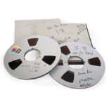 DIANA ROSS RECORDINGS A pair of 1/4-inch Ampex tape reels featuring studio recordings by Diana