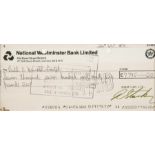 RINGO STARR SIGNED CHECK A National Westminster Bank Limited check dated October 24, 1972, and