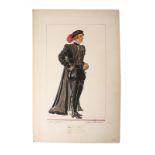 JOHN BARRYMORE DON JUAN COSTUME SKETCH  A mixed medium costume rendering of the character Don Jose