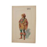 VALLES ROBERT TAYLOR IVANHOE COSTUME SKETCH  A mixed media costume rendering of Robert Young as